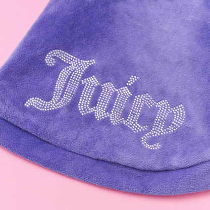 Bling Velour Pet Hoodie - Royal Purple - Juicy Couture