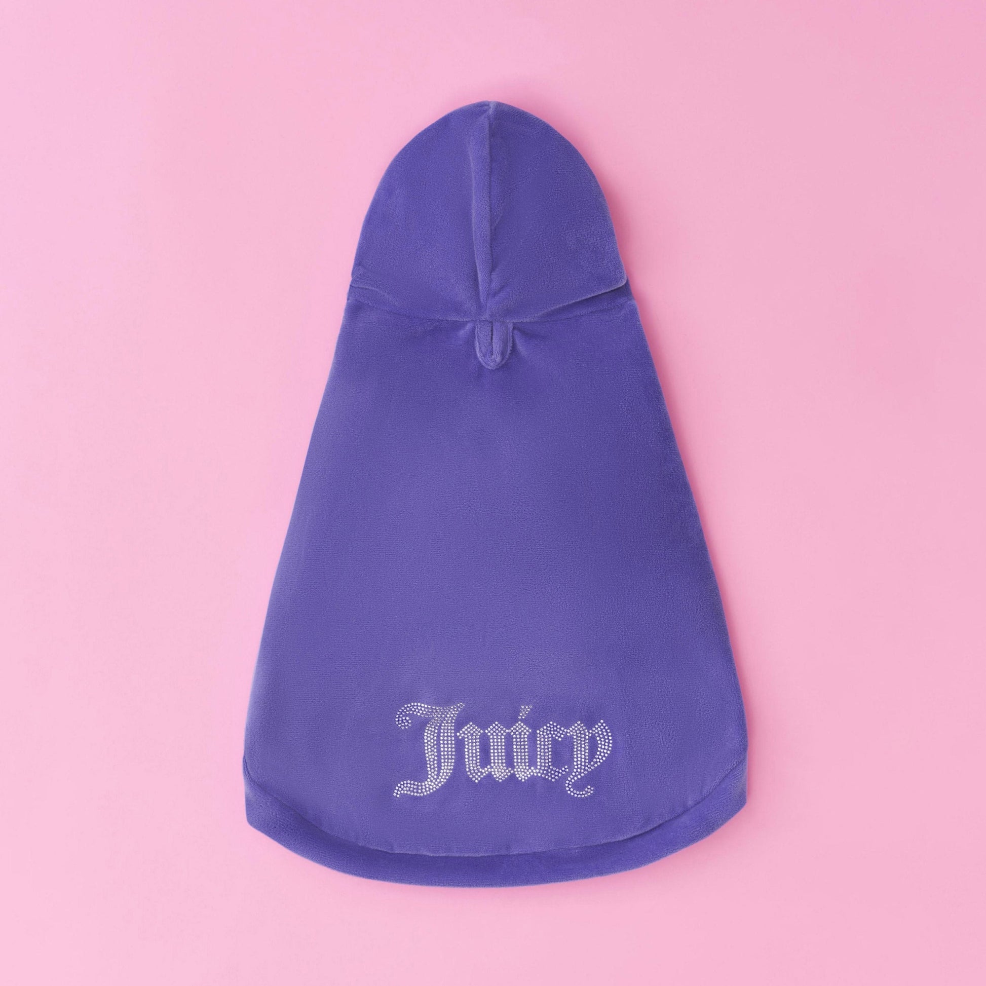 Bling Velour Pet Hoodie - Royal Purple - Juicy Couture