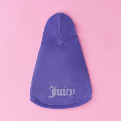Bling Velour Pet Hoodie - Royal Purple - Juicy Couture