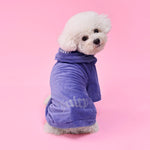 Bling Velour Pet Hoodie - Royal Purple - Juicy Couture