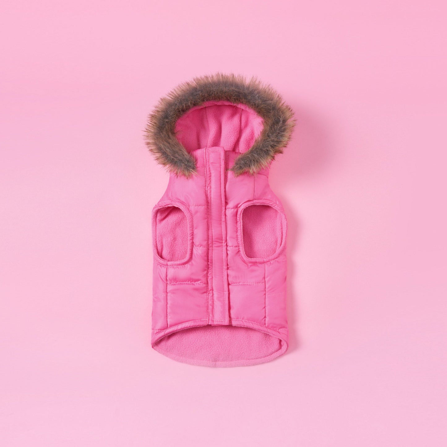 Pet Faux Fur Hooded Jacket - Hot Pink - Juicy Couture