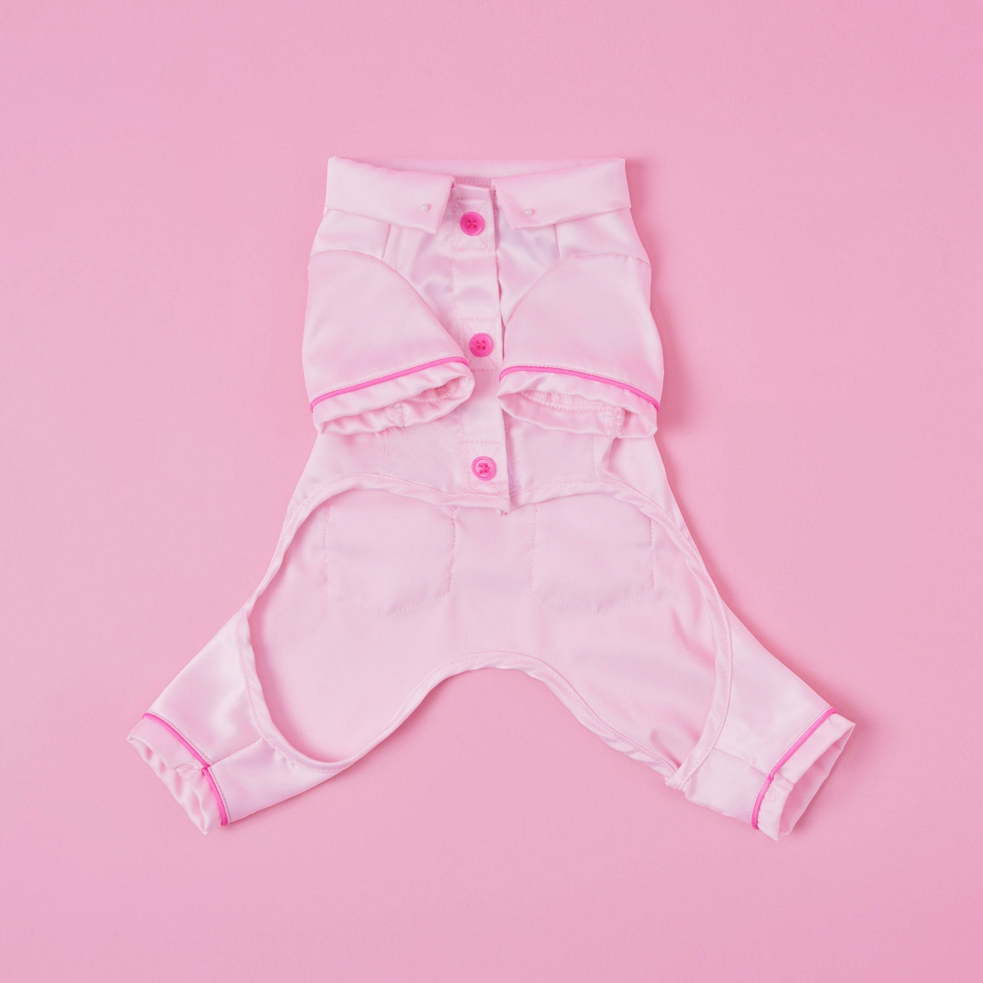 Juicy Couture Pet Silky Satin Pajamas - Pink - Juicy Couture