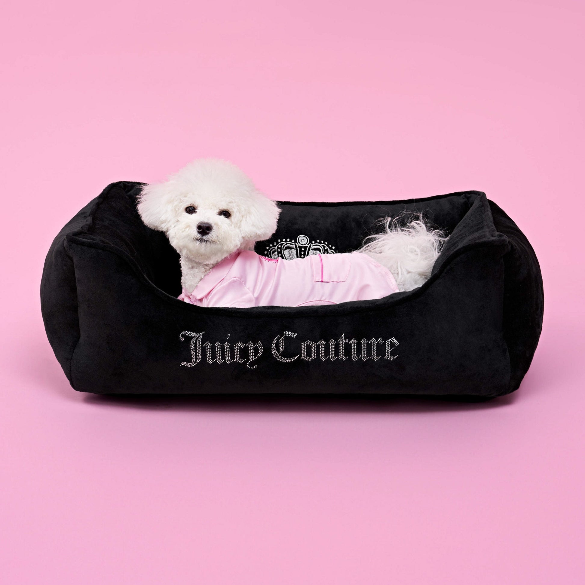 Juicy Couture Pet Silky Satin Pajamas - Pink - Juicy Couture