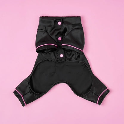 Juicy Couture Pet Silky Satin Pajamas - Black - Juicy Couture