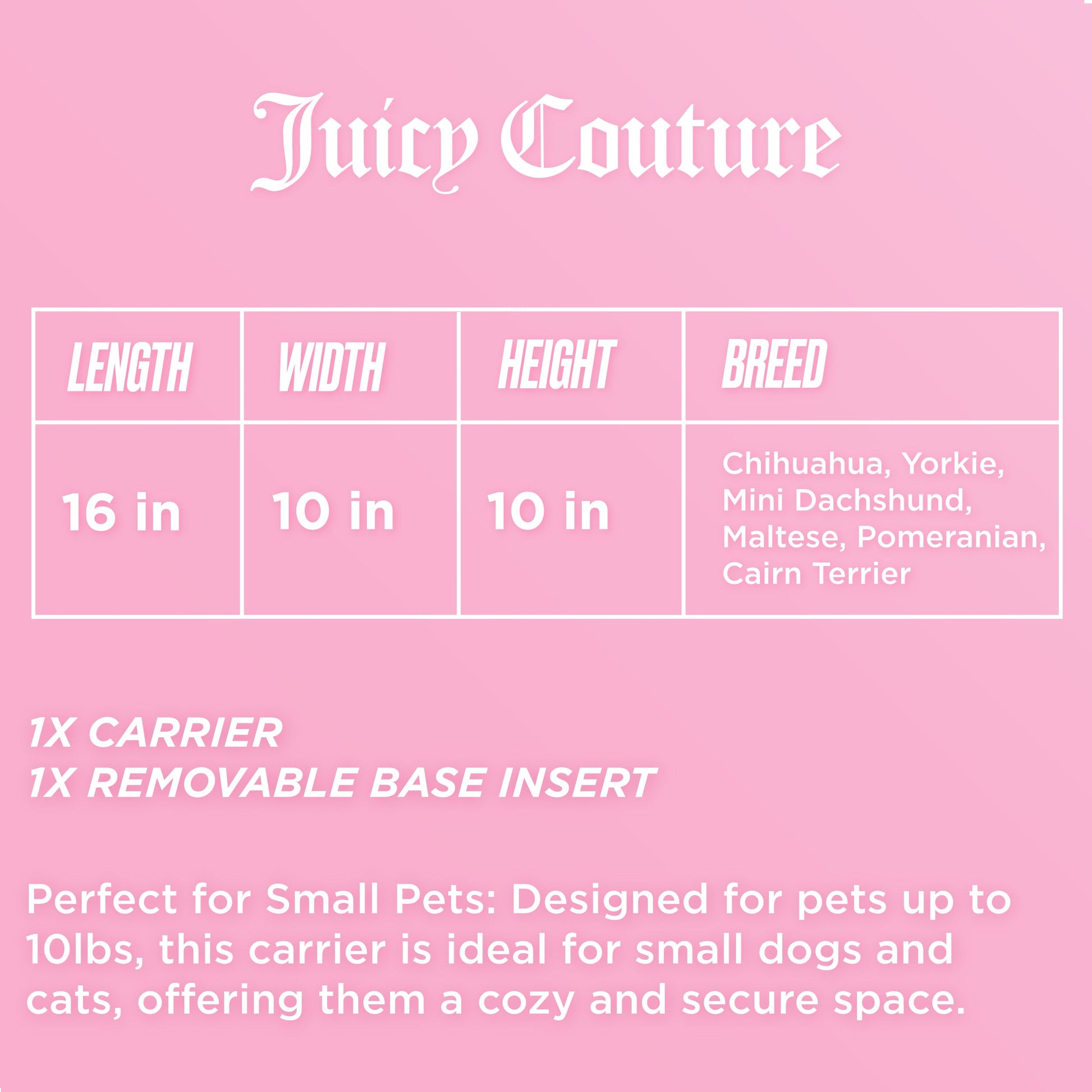 Pet Carrier - Hot Pink - Juicy Couture