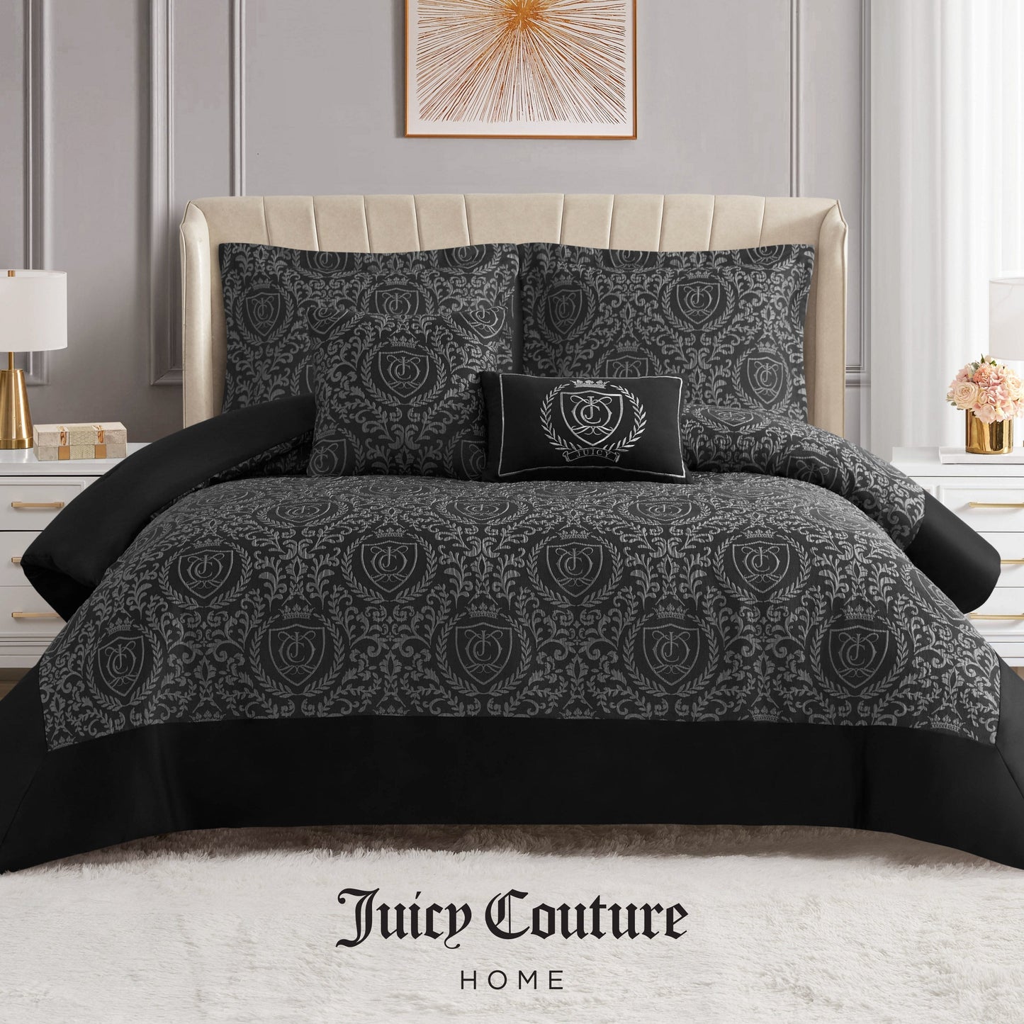 Dovona Comforter Set - Black - Juicy Couture