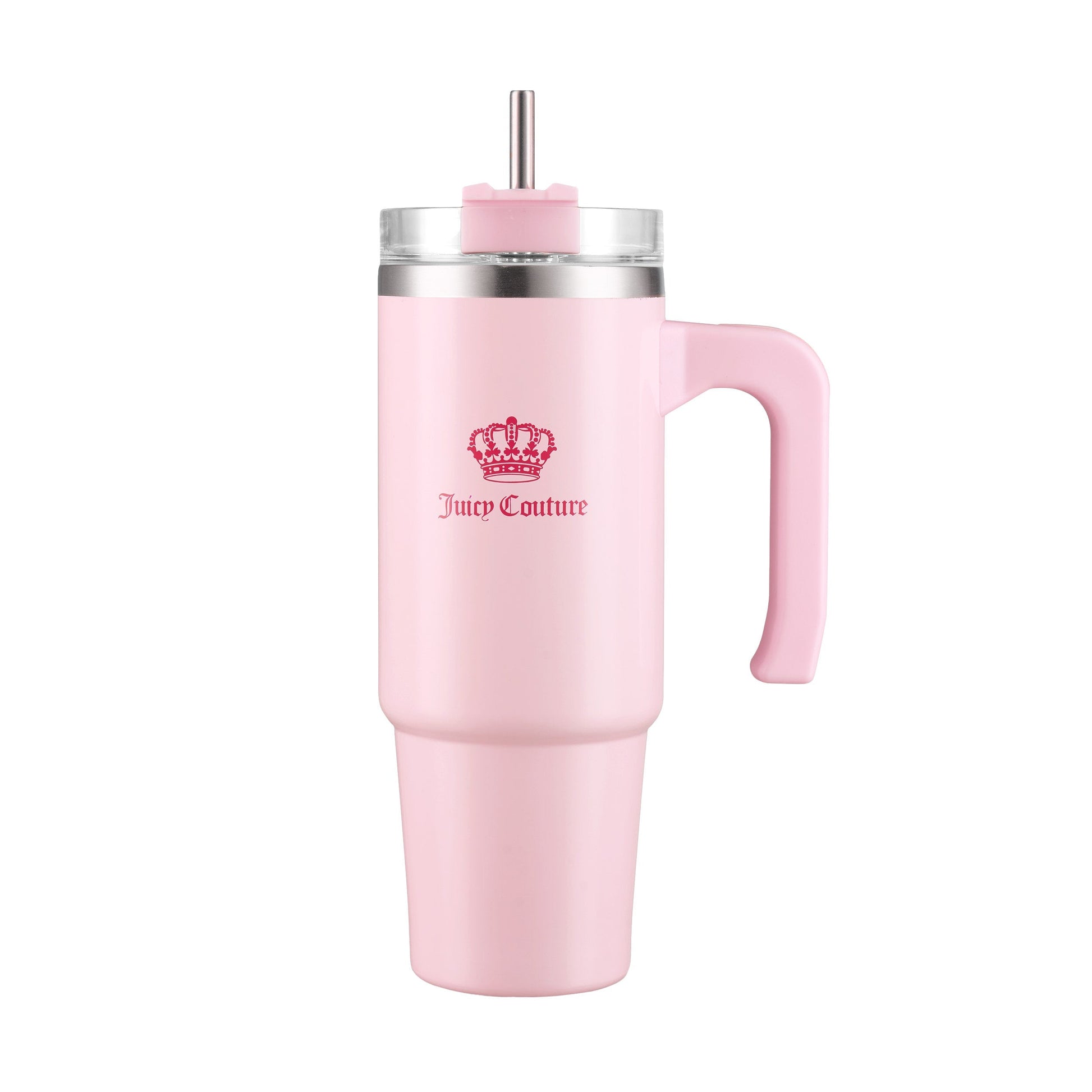 Glam Logo Stainless Steel Water Bottle - Pink Marshmallow - Juicy Couture