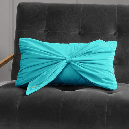 Velvet Bow Decorative Pillow - Blue Crush - Juicy Couture