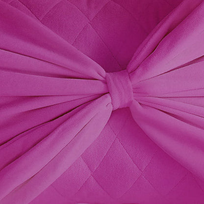 Velvet Bow Decorative Pillow - Electric Violet Purple - Juicy Couture