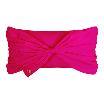 Velvet Bow Decorative Pillow - Hot Pink - Juicy Couture