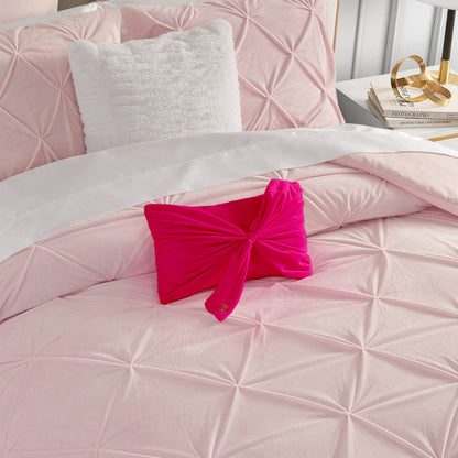 Velvet Bow Decorative Pillow - Hot Pink - Juicy Couture