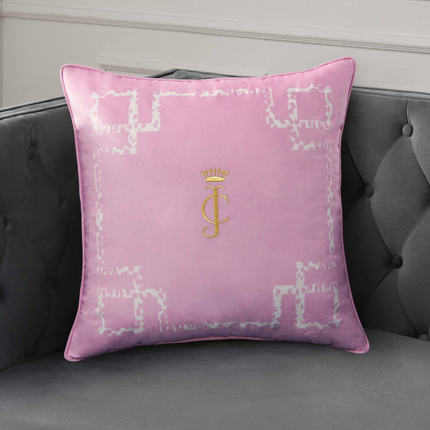 Velvet Lattice Pillow - Lilac Pink - Juicy Couture