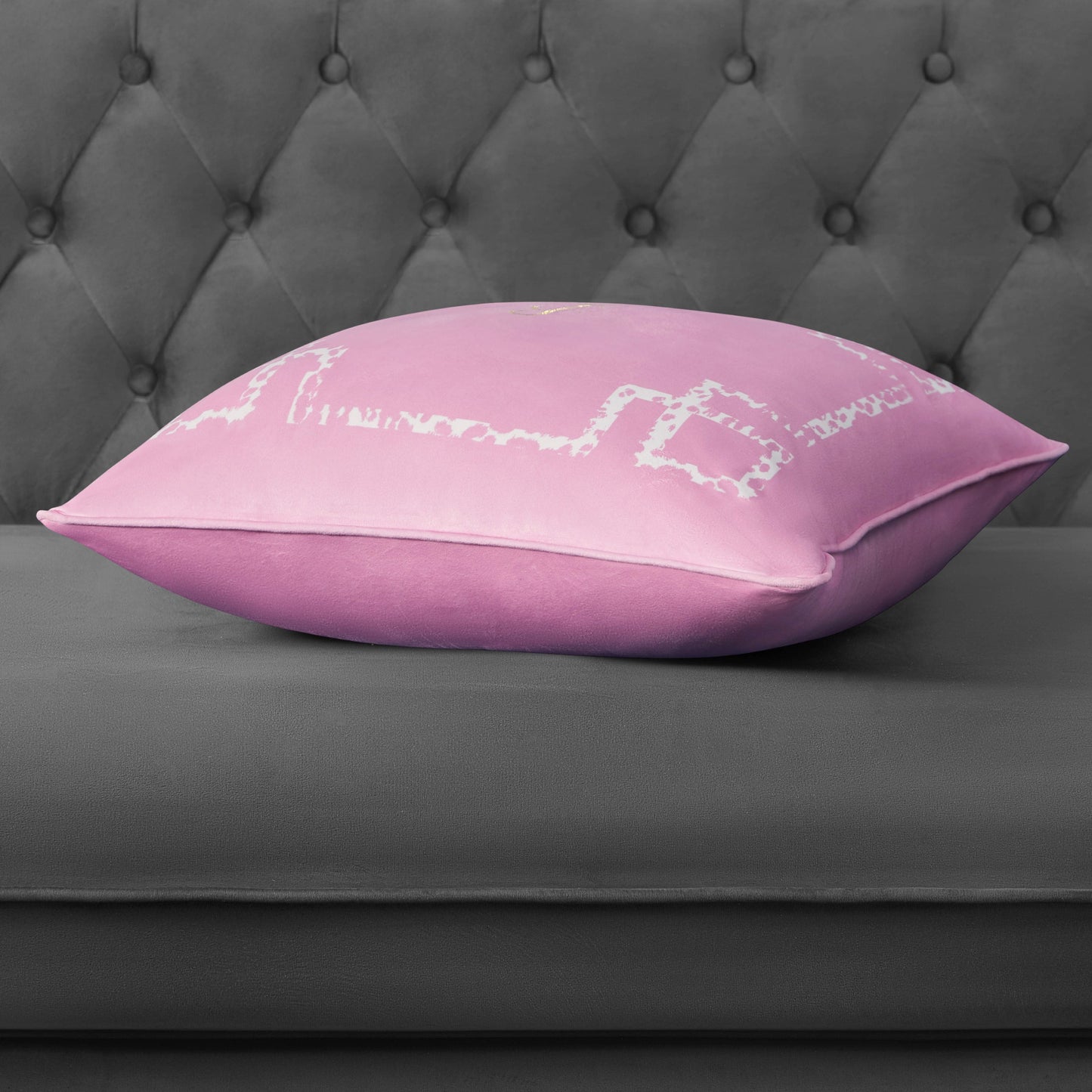 Velvet Lattice Pillow - Lilac Pink - Juicy Couture