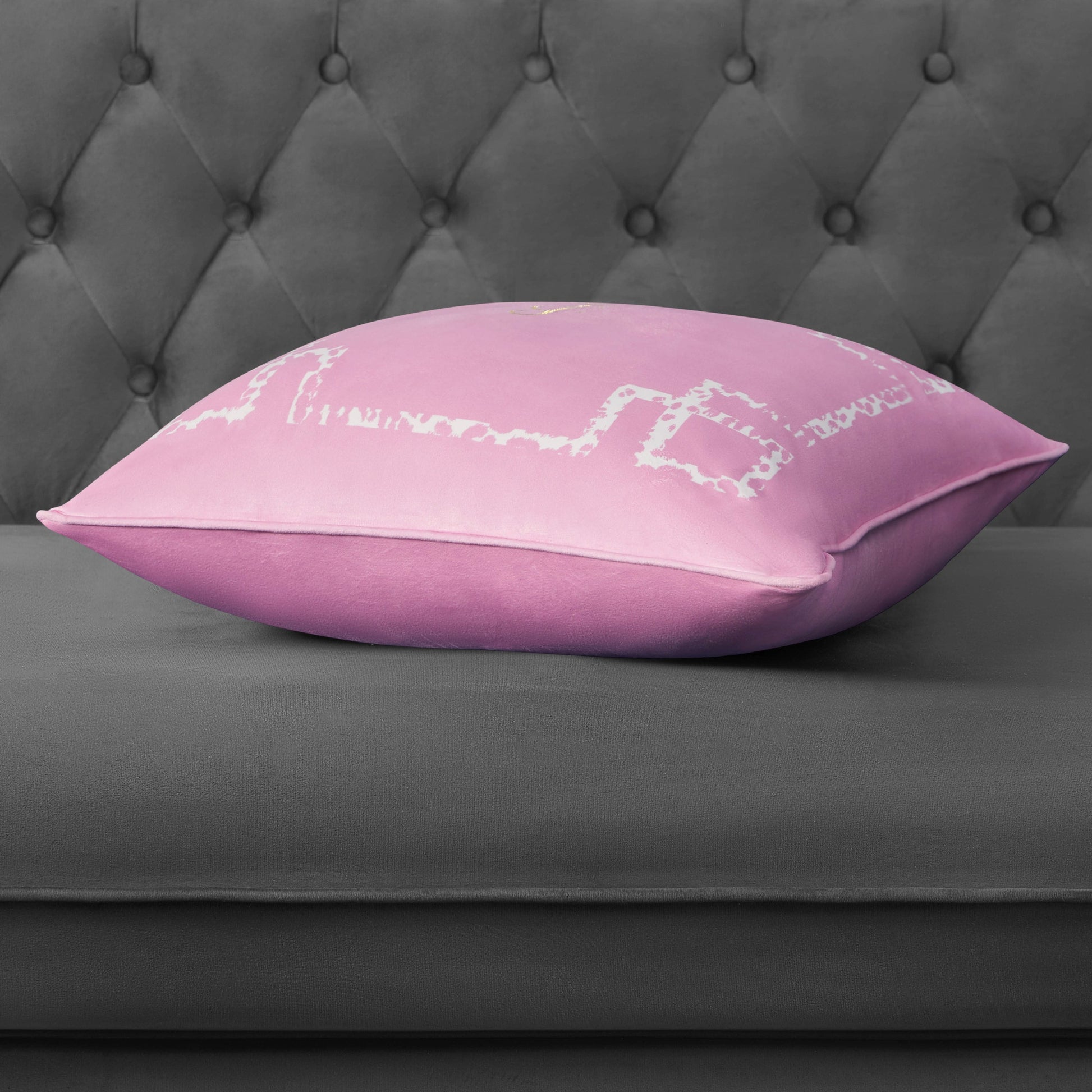 Velvet Lattice Pillow - Lilac Pink - Juicy Couture