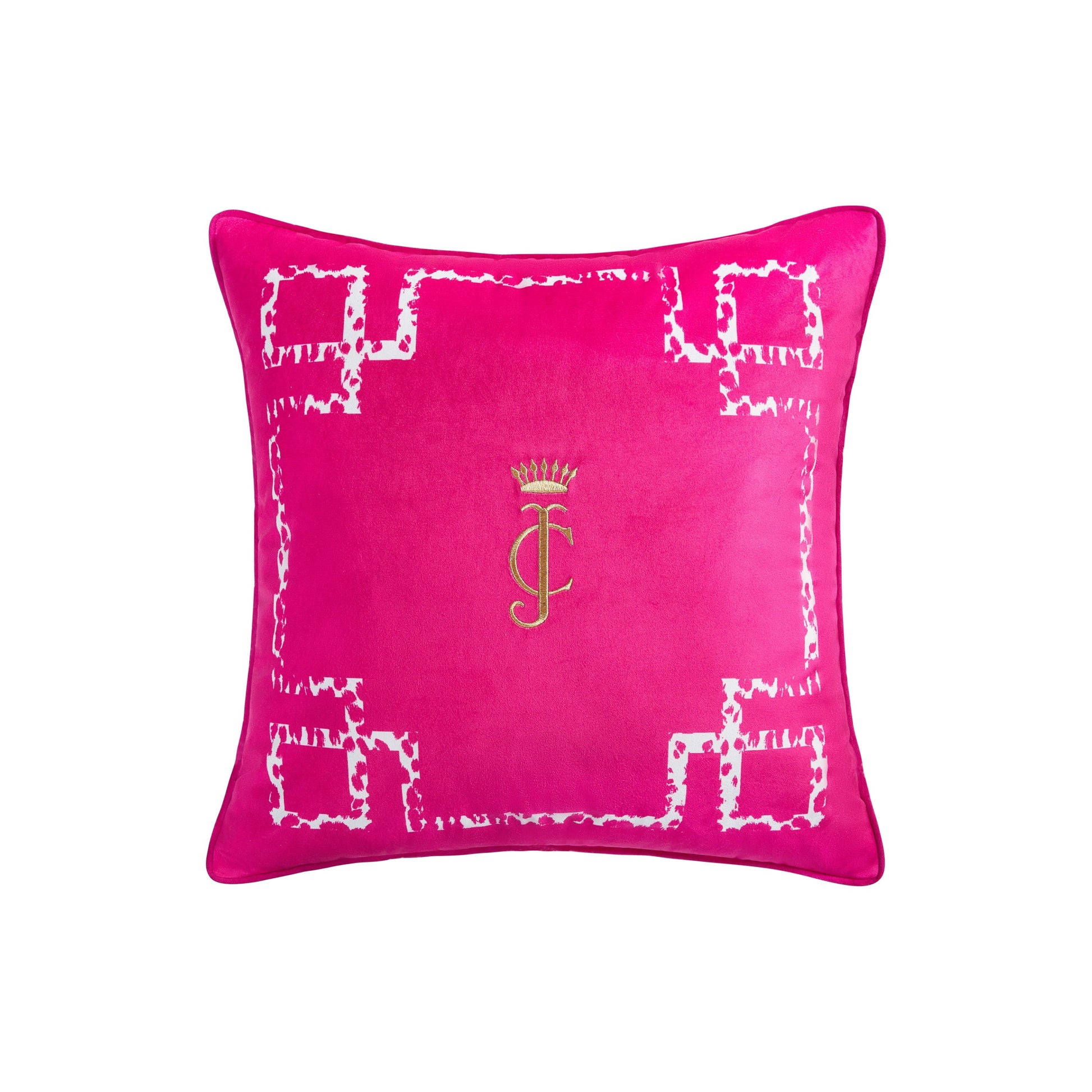 Velvet Lattice Pillow - Hot Pink - Juicy Couture