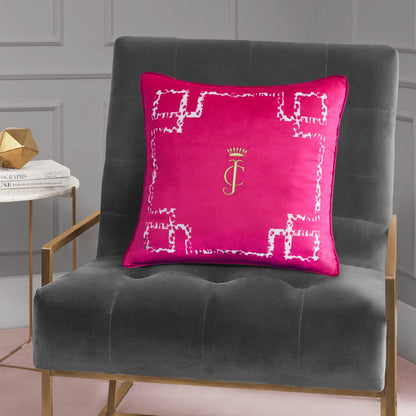 Velvet Lattice Pillow - Hot Pink - Juicy Couture
