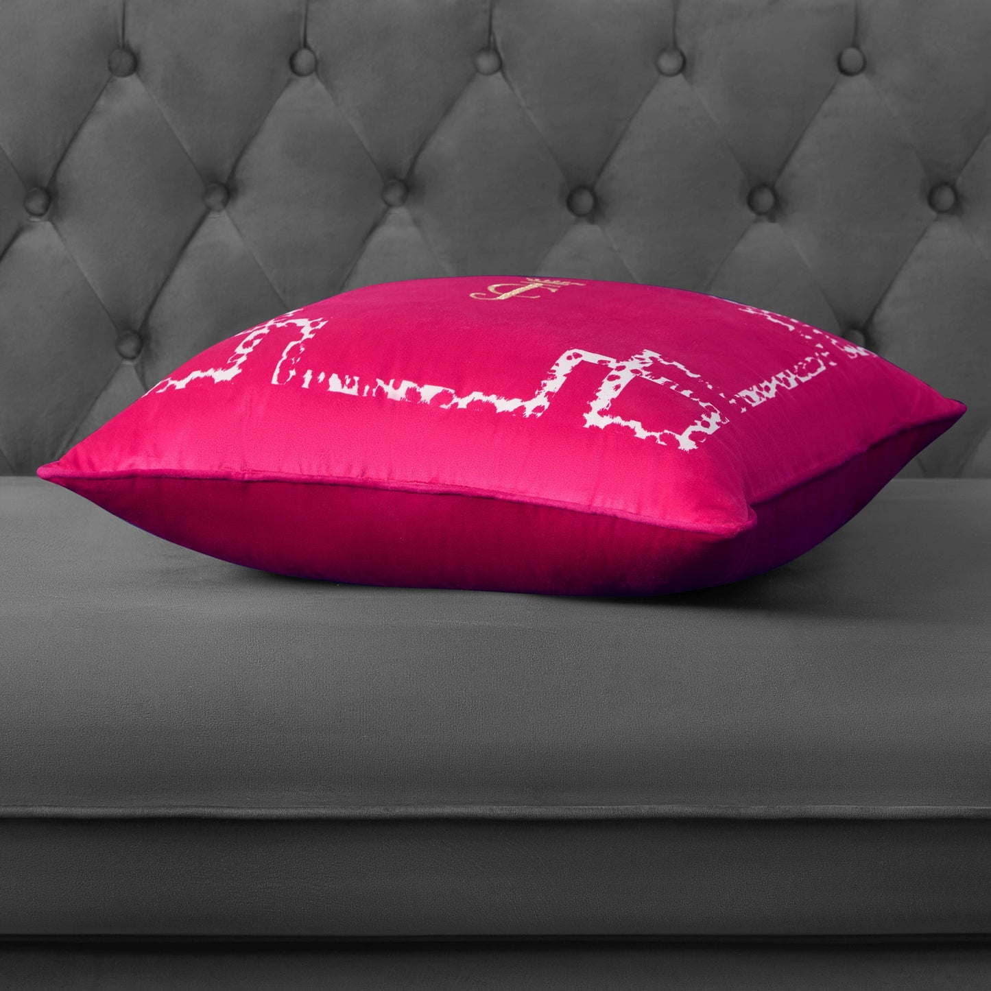 Velvet Lattice Pillow - Hot Pink - Juicy Couture