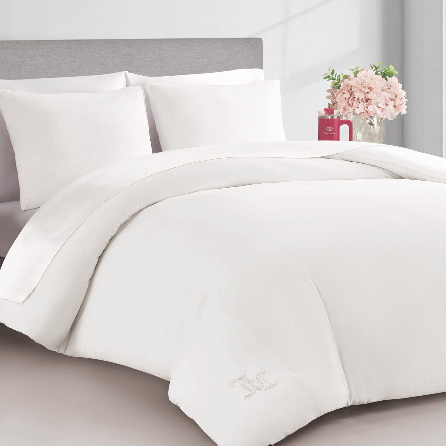Velour Comforter Set - Angel White - Juicy Couture