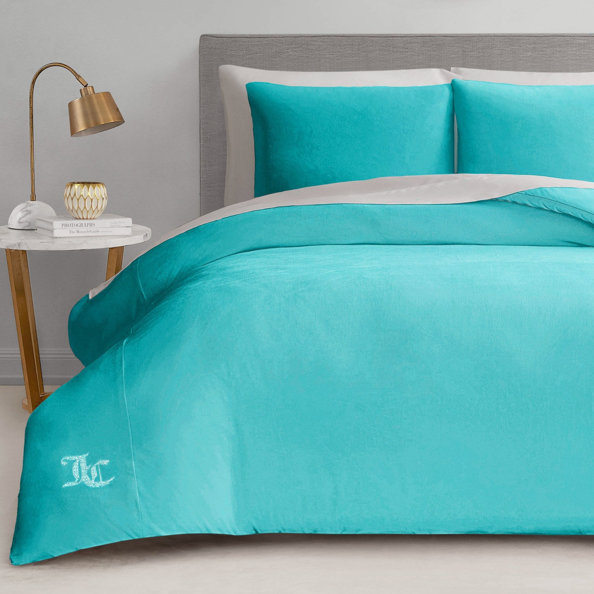 Velour Comforter Set - Blue Crush - Juicy Couture
