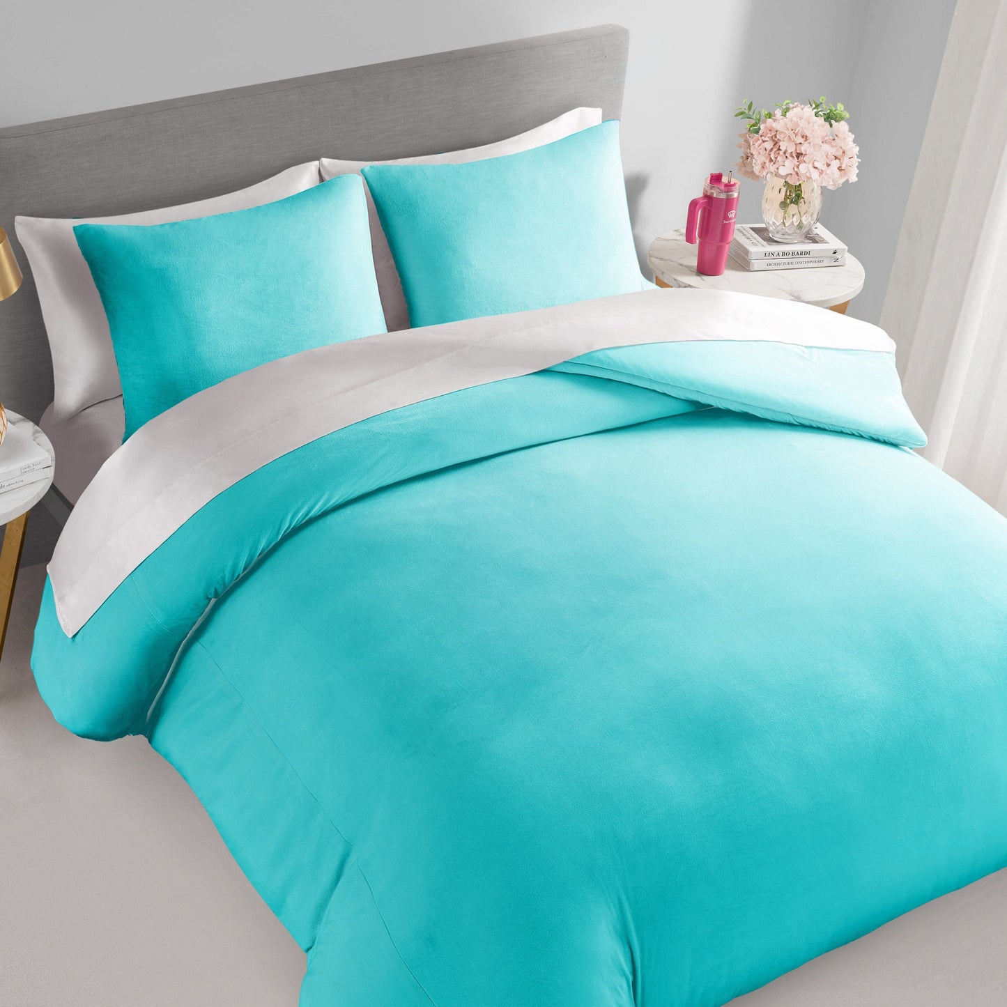 Velour Comforter Set - Blue Crush - Juicy Couture