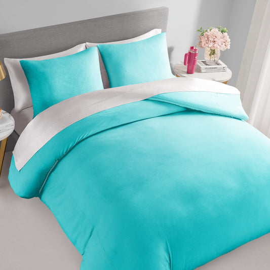 Velour Comforter Set - Blue Crush - Juicy Couture