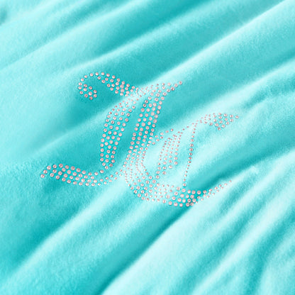 Velour Comforter Set - Blue Crush - Juicy Couture