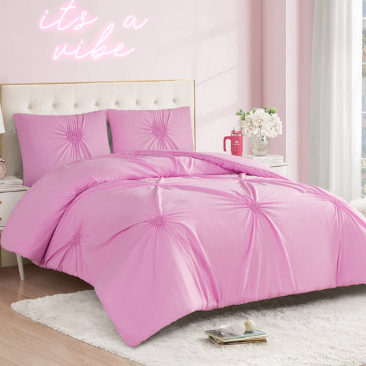 Amora Gathered Heart Comforter Set - Lilac Sachet - Juicy Couture