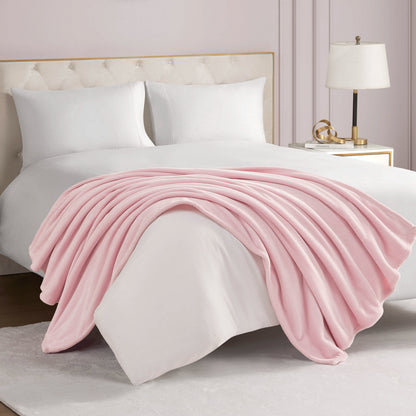Solid Plush Throw Blanket - Pink Marshmallow - Juicy Couture