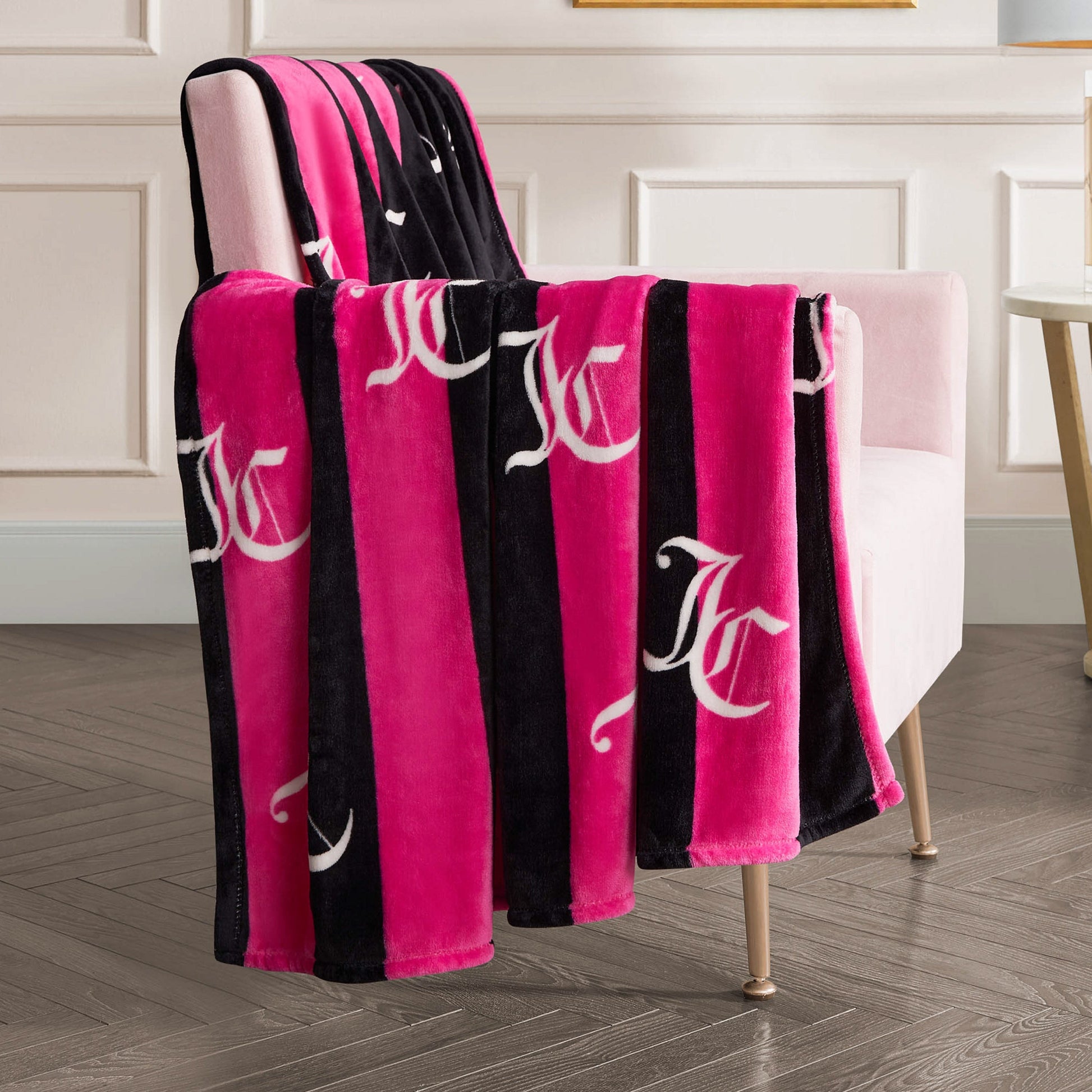 Cabana Plush Blanket - Hot Pink - Juicy Couture