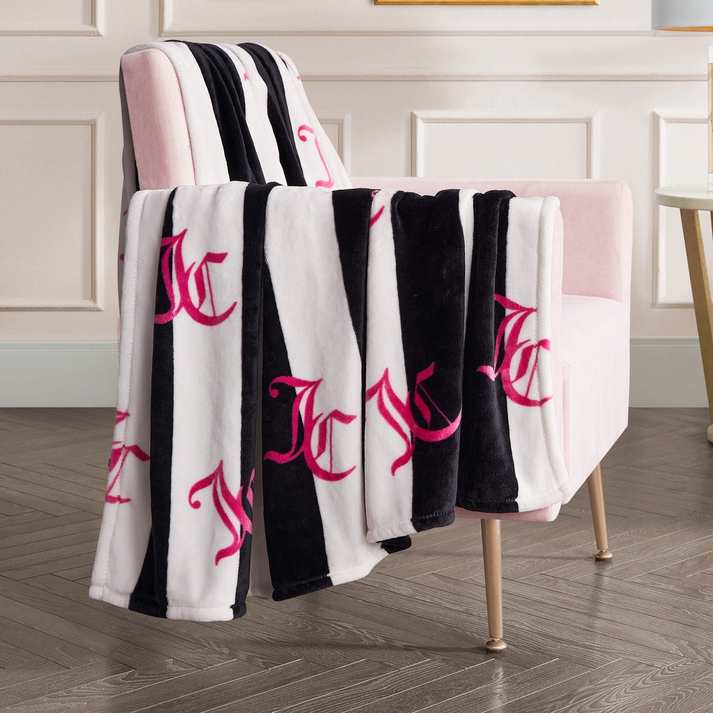 Cabana Plush Blanket - Black - Juicy Couture