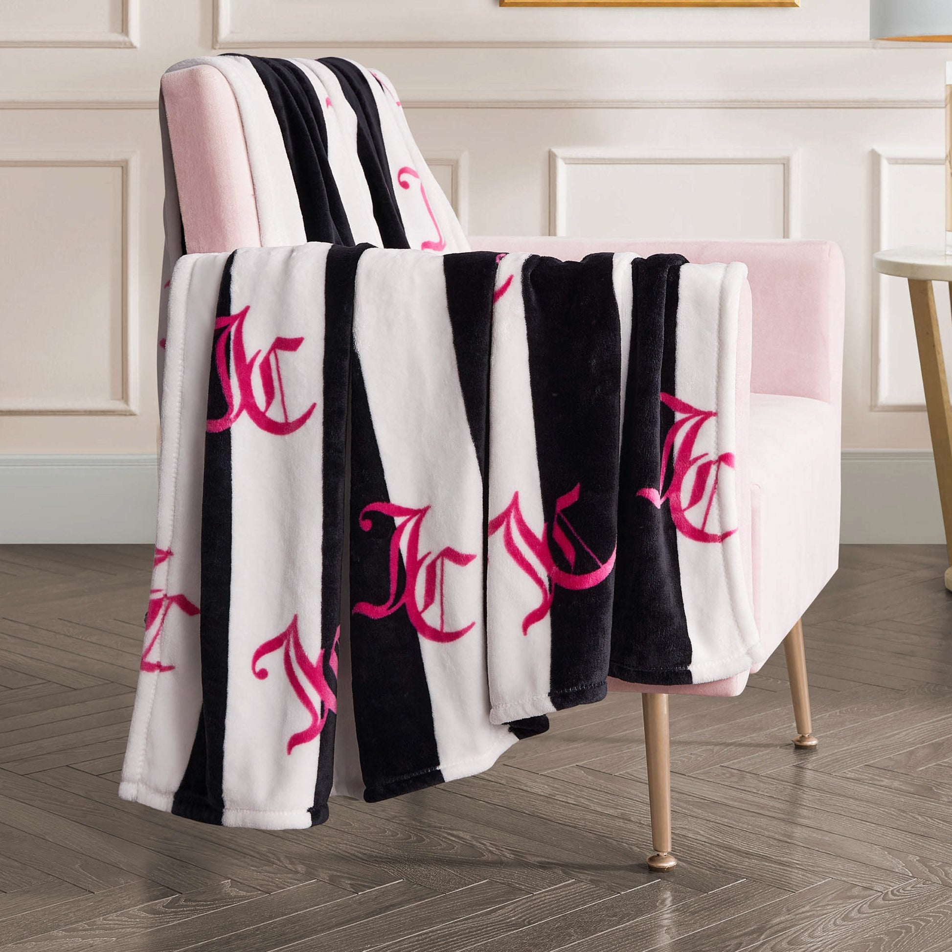 Cabana Plush Blanket - Black - Juicy Couture