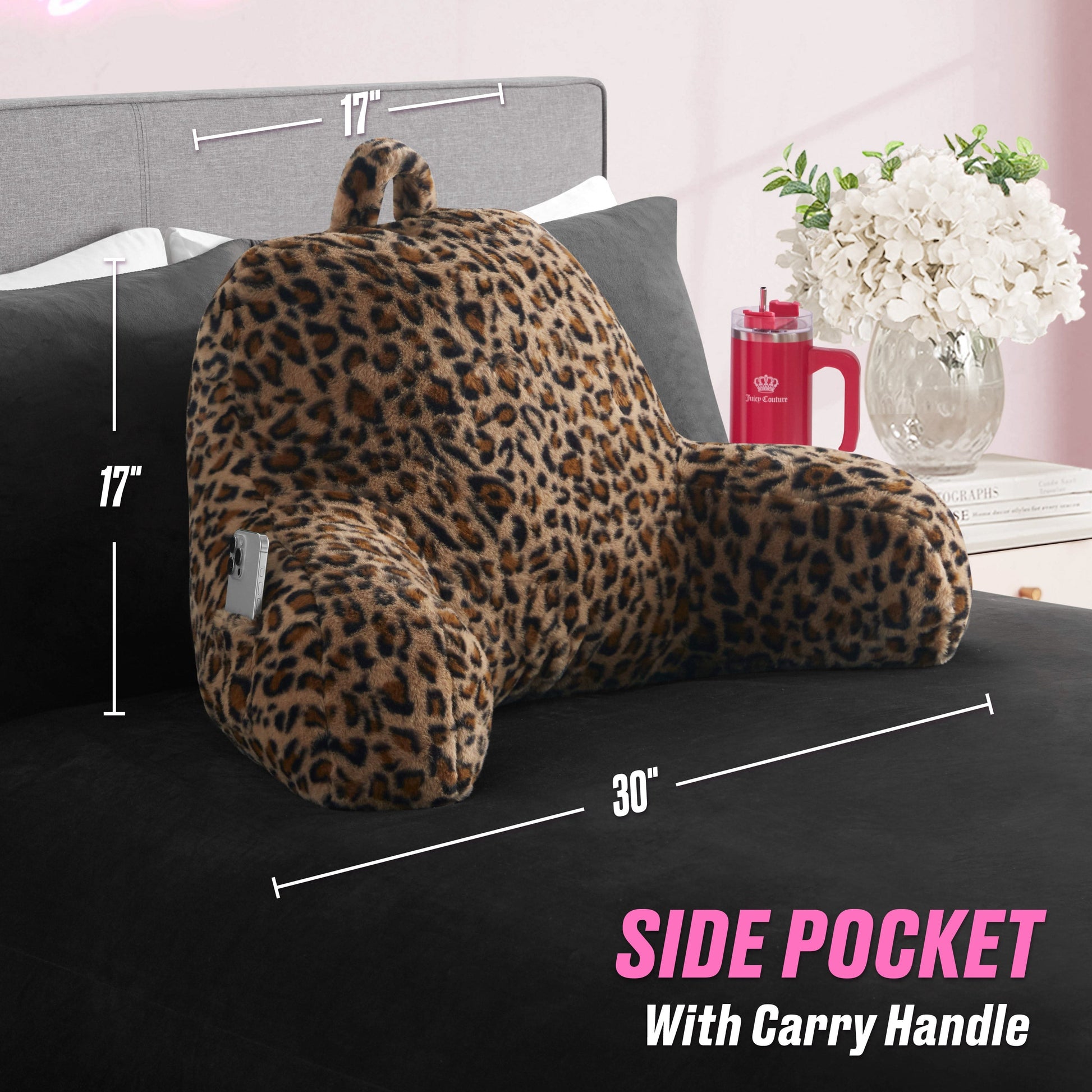 Backrest Pillow - Leopard - Juicy Couture