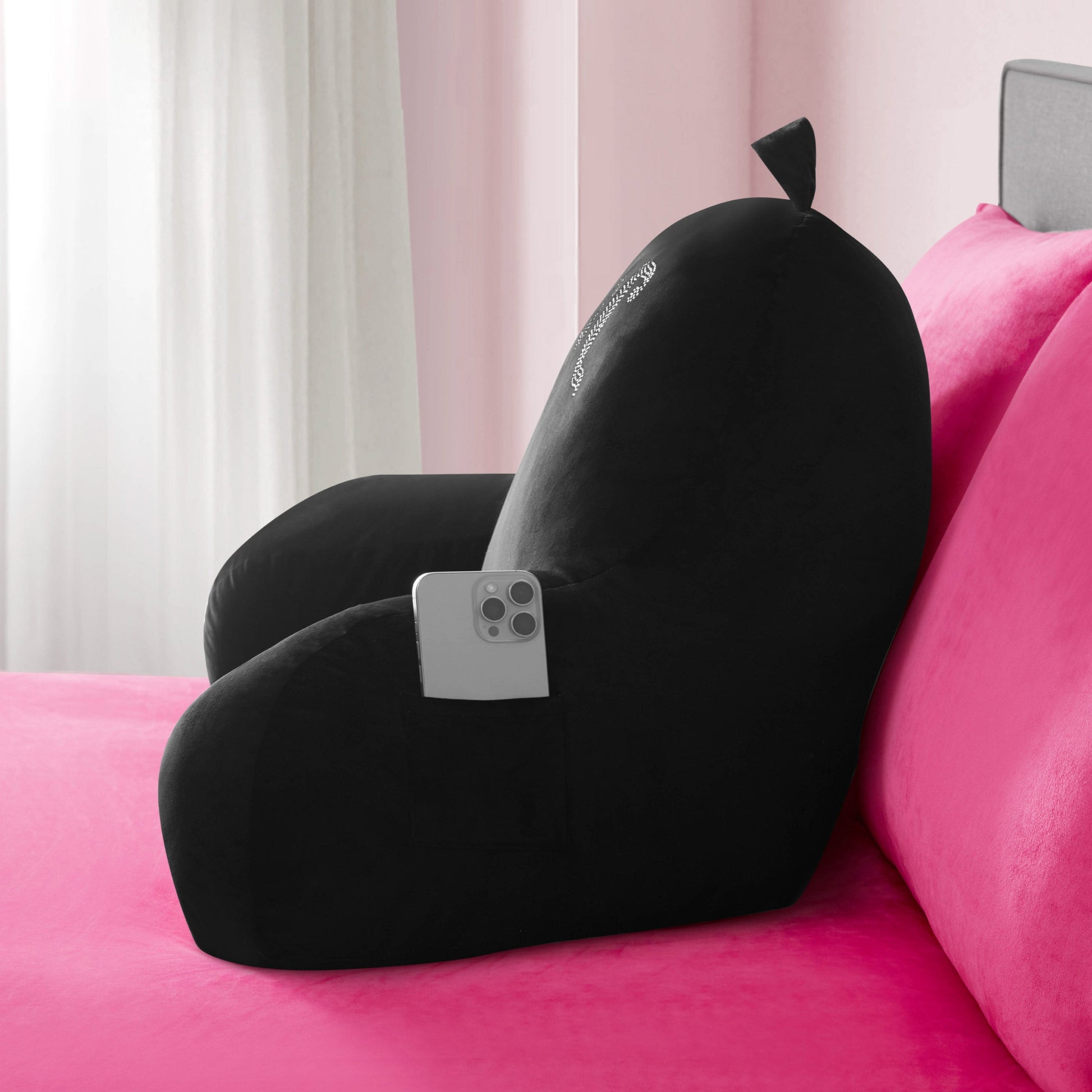 Backrest Pillow - Jet Black - Juicy Couture