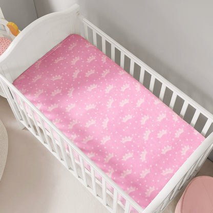 Plush Baby Throw Blanket - Crown Polka Dots Pink - Juicy Couture