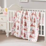 Plush Baby Throw Blanket - Leopard Jungle White - Juicy Couture