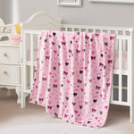 Plush Baby Throw Blanket - Juicy Ribbon Pink - Juicy Couture