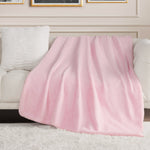 Solid Rabbit Mink Faux Fur Throw Blanket - Light Pink - Juicy Couture