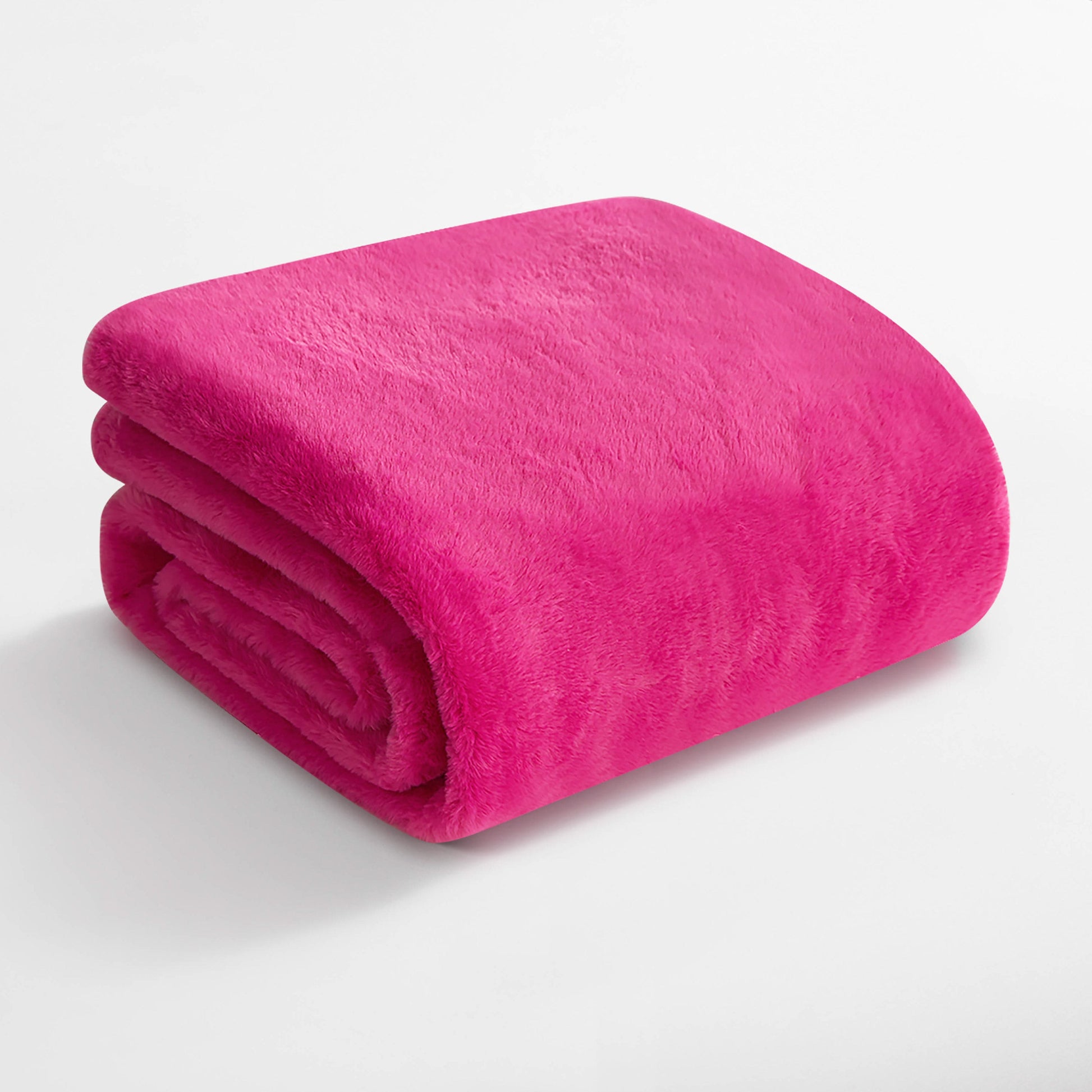 Solid Rabbit Mink Faux Fur Throw Blanket - Hot Pink - Juicy Couture