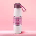 Luxe Loop Hydration Stainless Steel Tumbler - Varsity Logo Dogwood Pink - Juicy Couture