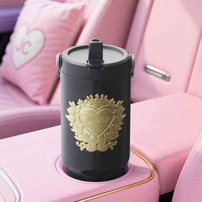 Flip & Sip Hydration Stainless Steel Tumbler - Black - Juicy Couture