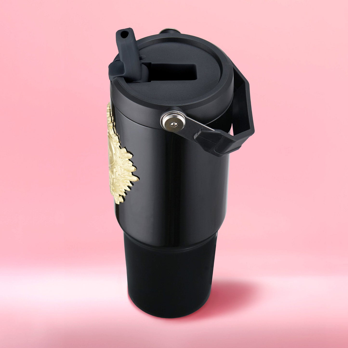 Flip & Sip Hydration Stainless Steel Tumbler - Black - Juicy Couture