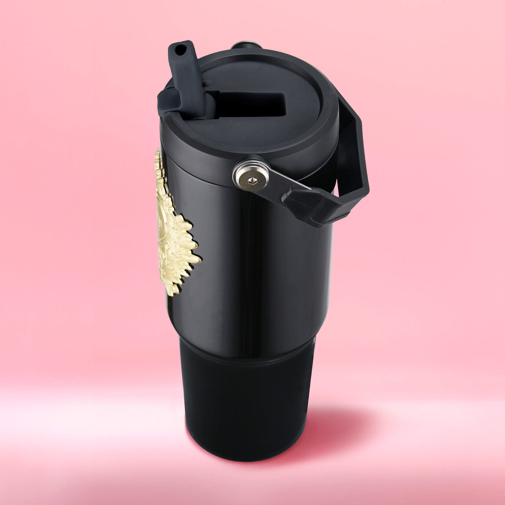 Flip & Sip Hydration Stainless Steel Tumbler - Black - Juicy Couture