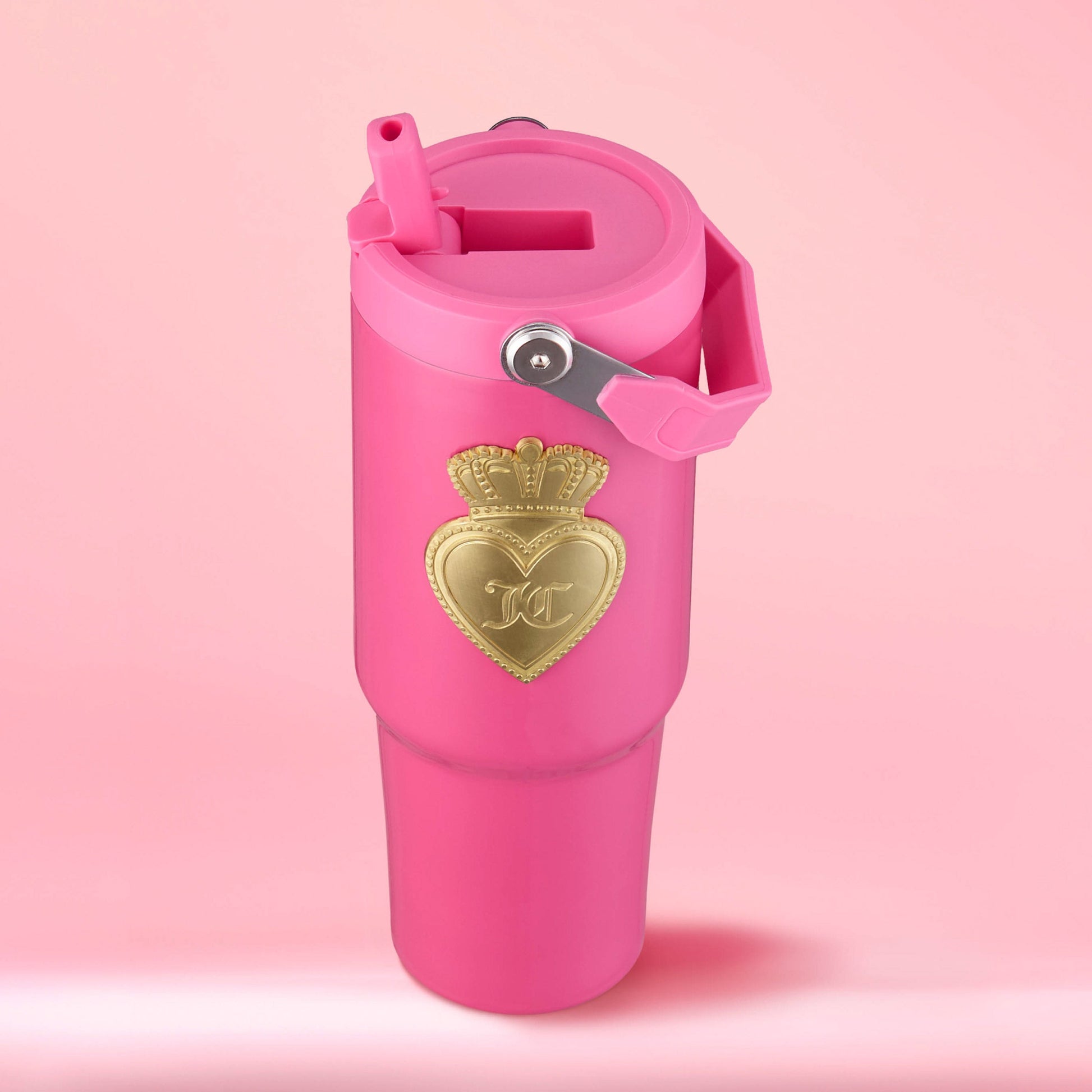 Flip & Sip Hydration Stainless Steel Tumbler - Hot Pink - Juicy Couture