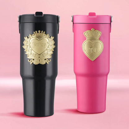 Flip & Sip Hydration Stainless Steel Tumbler - Hot Pink - Juicy Couture