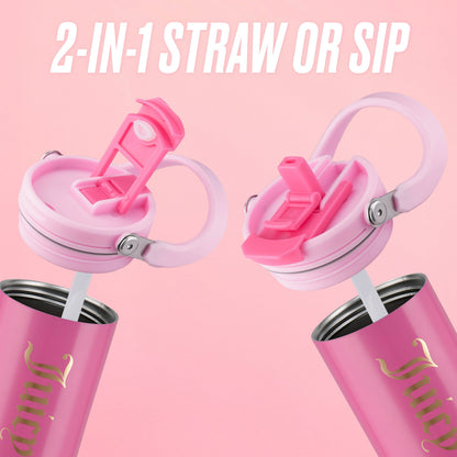 Flip Fusion Hydration Stainless Steel Tumbler - Hot Pink - Juicy Couture