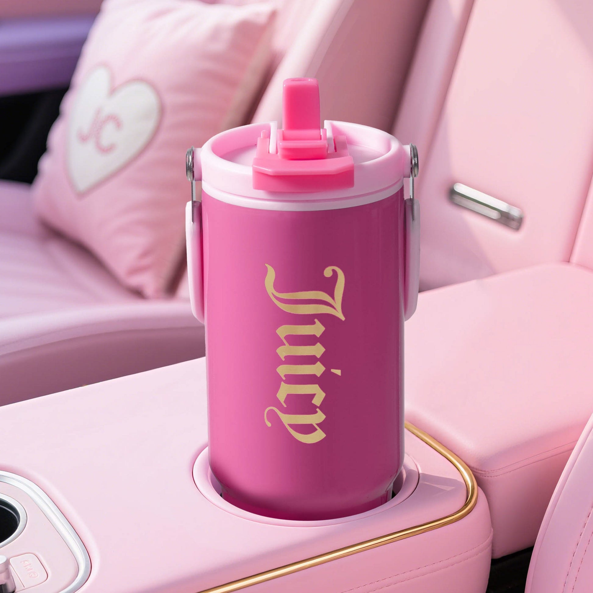 Flip Fusion Hydration Stainless Steel Tumbler - Hot Pink - Juicy Couture