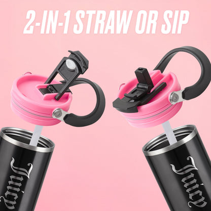 Flip Fusion Hydration Stainless Steel Tumbler - Black - Juicy Couture