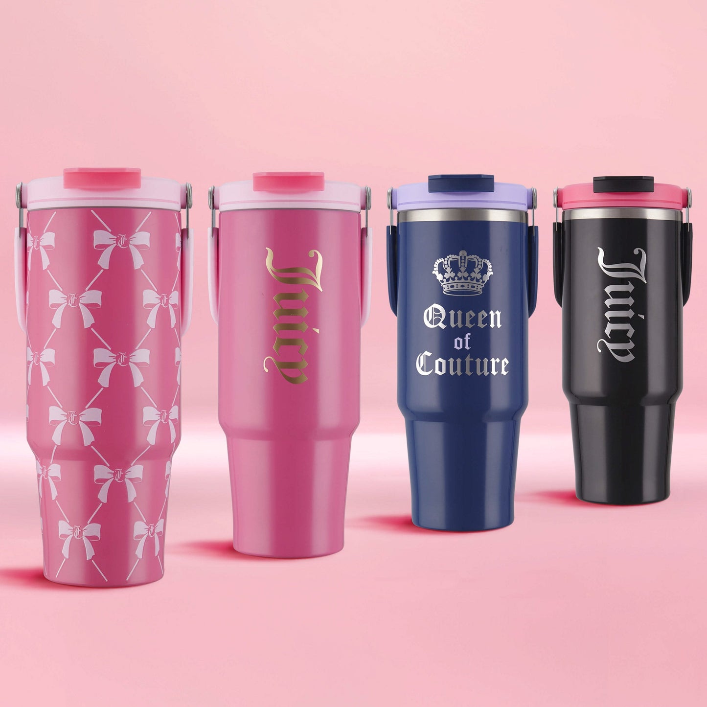 Flip Fusion Hydration Stainless Steel Tumbler - Navy - Juicy Couture
