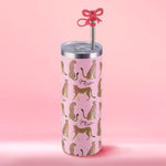 Glam Slip Hydration Stainless Steel Tumbler - Pink Cheetahs - Juicy Couture