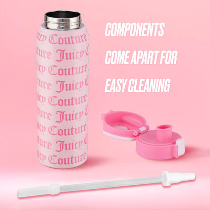 Glam Getaway Hydration Stainless Steel Tumbler - Ballerina Pink - Juicy Couture
